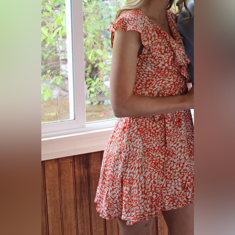 Free People Printed Wrap Dress